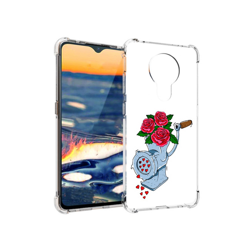 

Чехол MyPads Tocco для Nokia 5.3 Цветочные сердца (PT227052.106.199), Прозрачный, Tocco