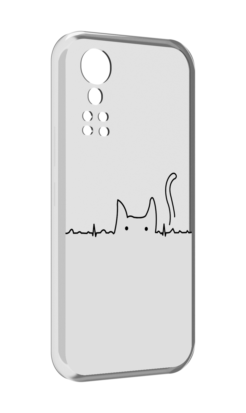 

Чехол MyPads кот-музыкальный для ZTE Axon 30 5G / Axon 30S, Прозрачный, Tocco