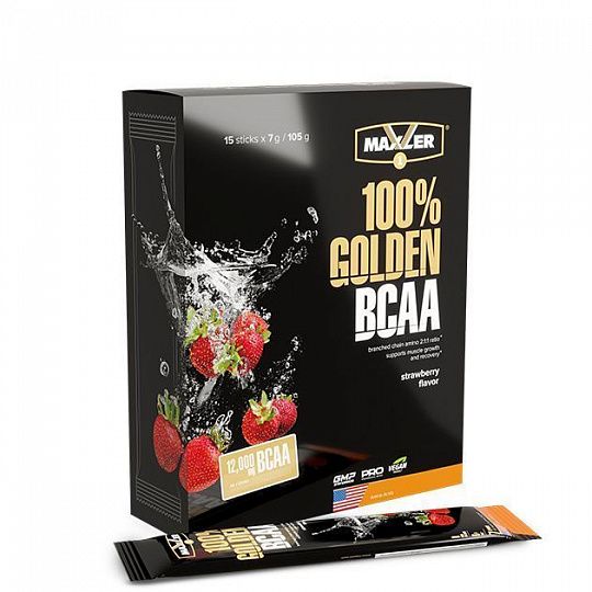 BCAA Maxler 100% Golden BCAA 15x7гр., клубника