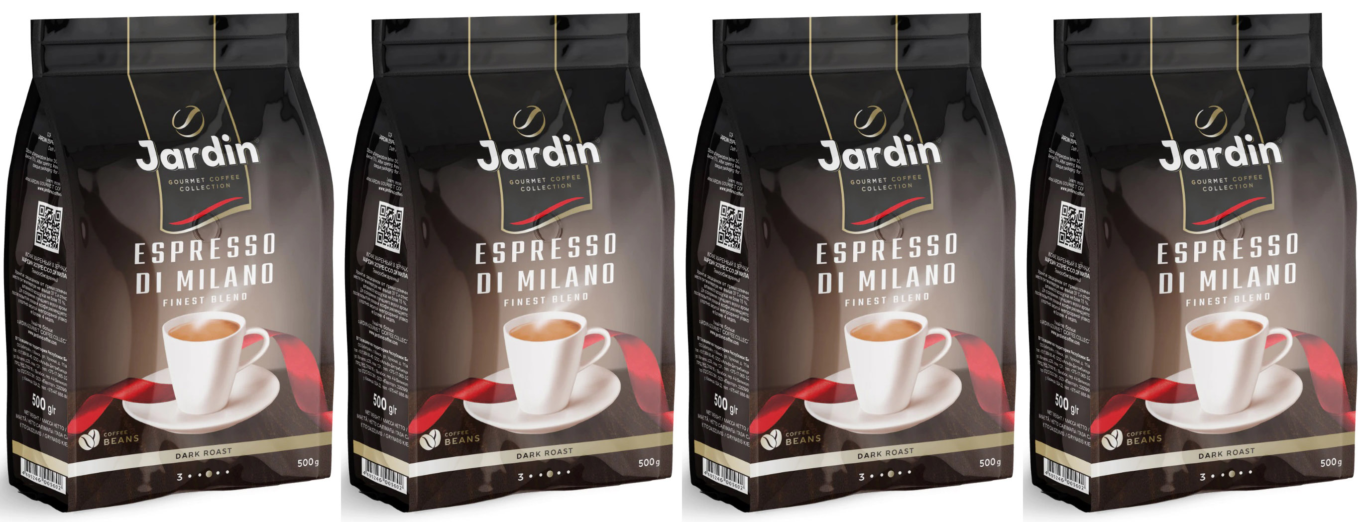 Кофе в зернах Jardin Espresso Di Milano, арабика, робуста, 500 г х 4 шт