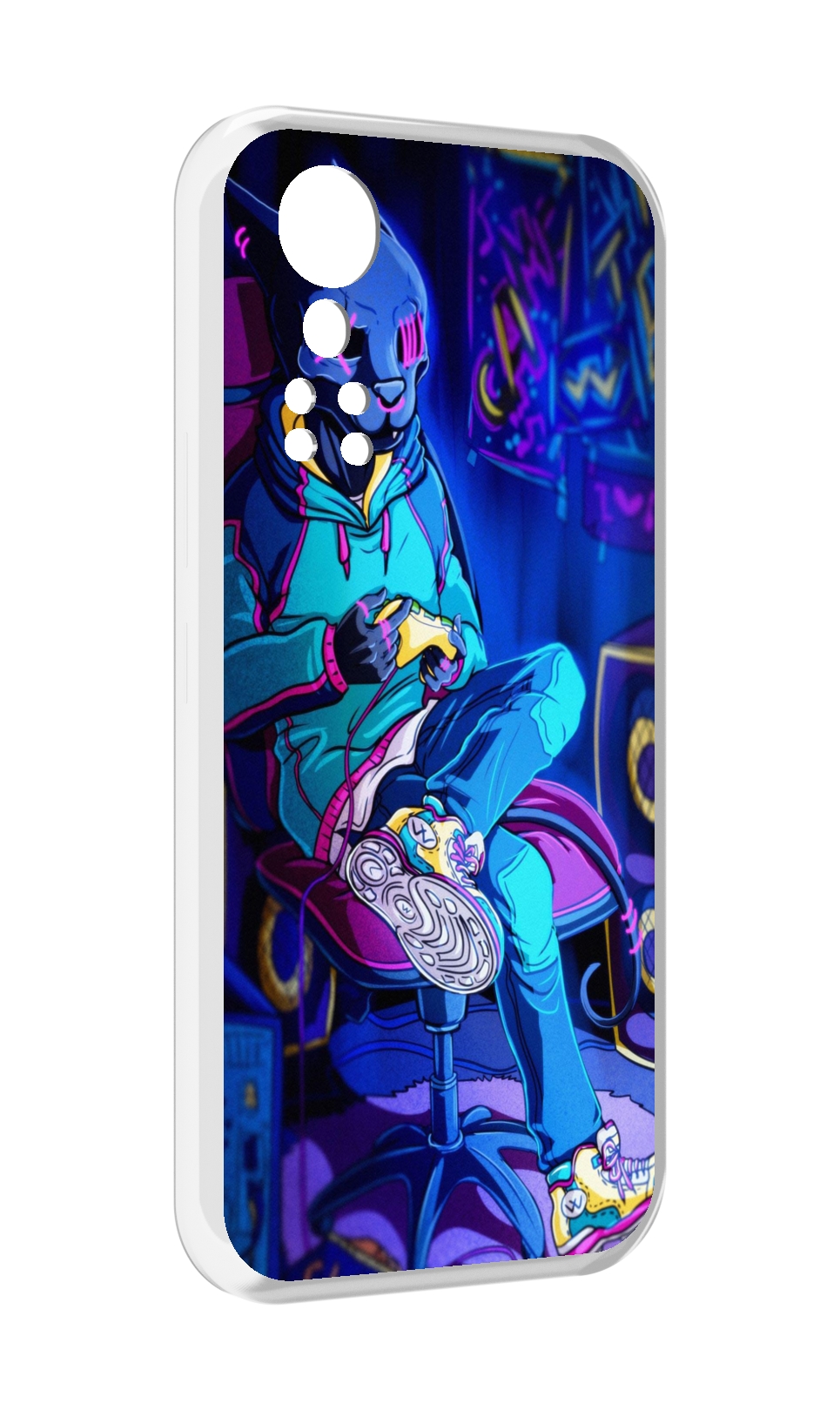 

Чехол MyPads киберпанк игрок для ZTE Axon 30 5G / Axon 30S, Прозрачный, Tocco