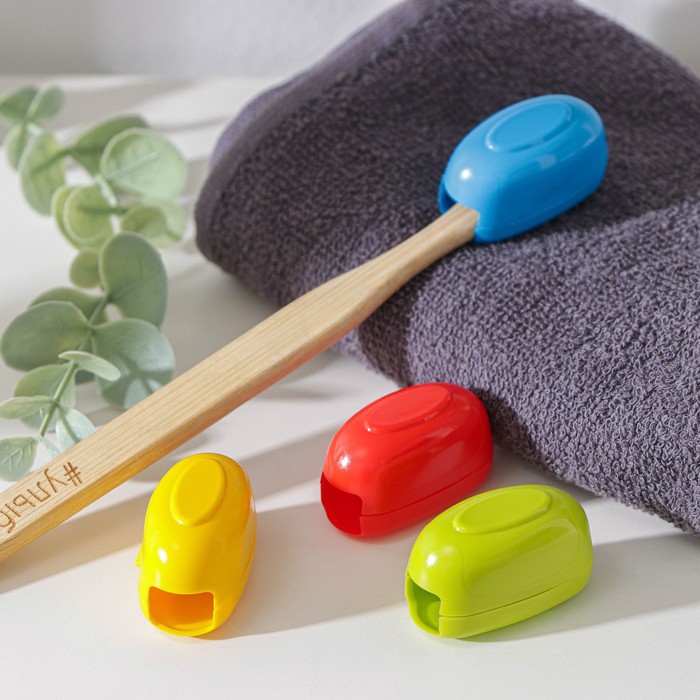 

Колпачки для зубных щёток Clips Brush, 4 шт, цвет МИКС
