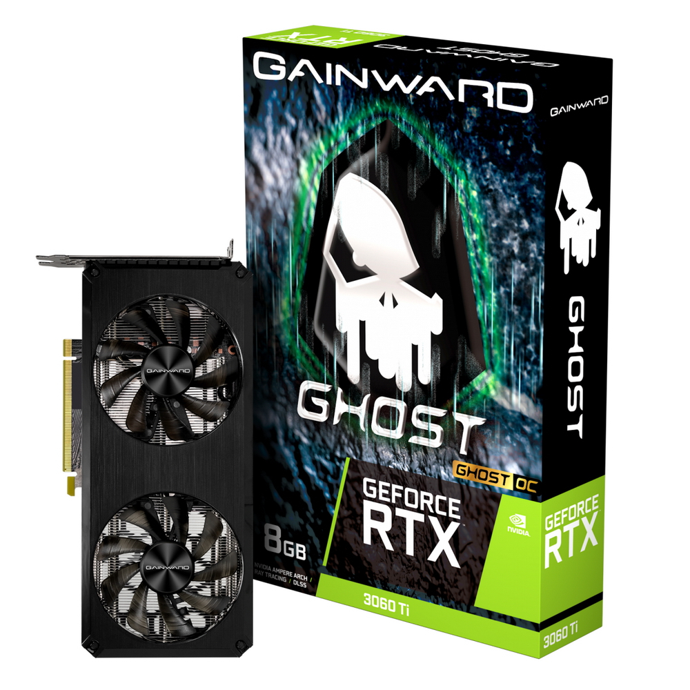 Видеокарта Gainward NVIDIA GeForce RTX 3060 Ti Ghost (NE6306TS19P2-190AB)