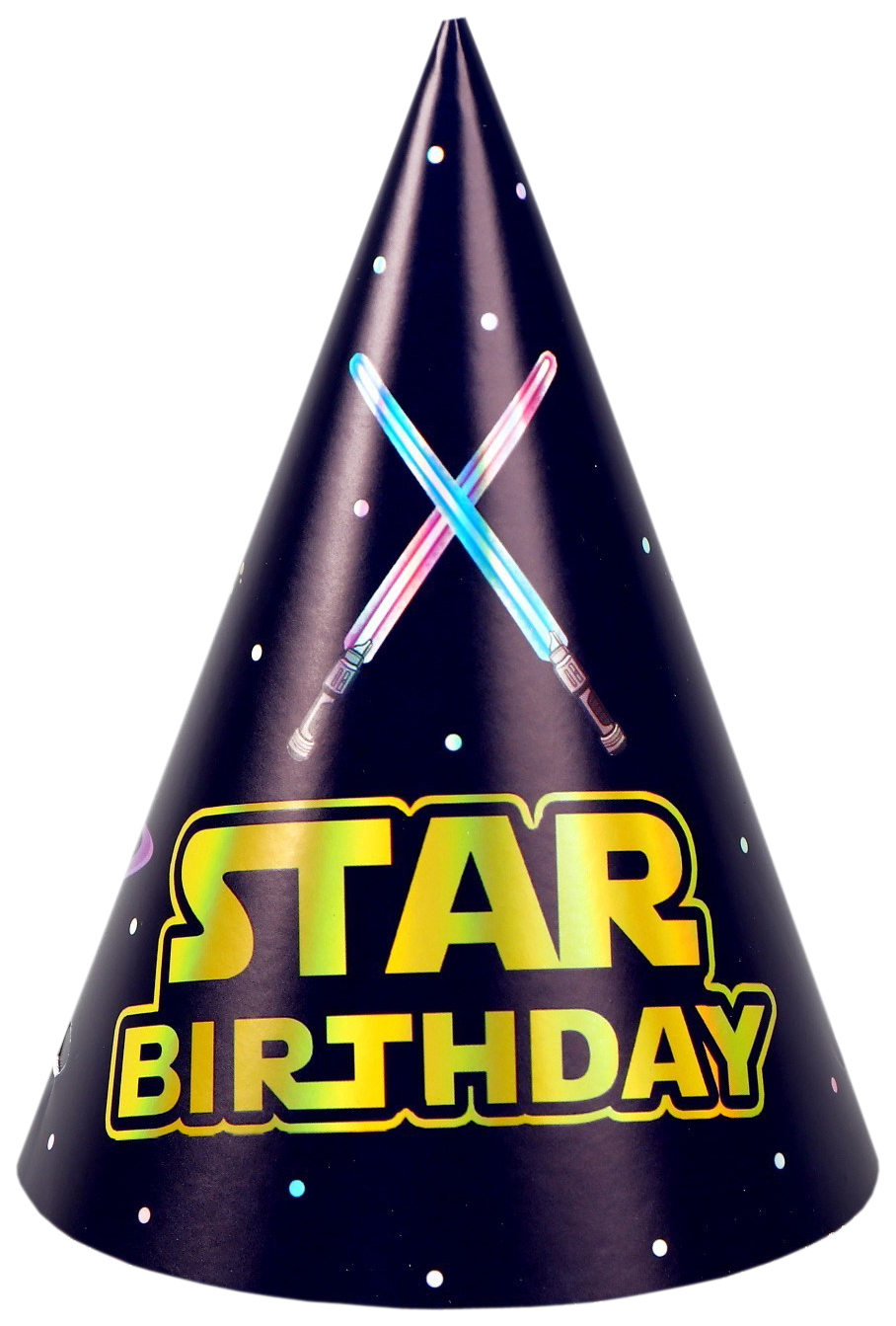 

Колпак голографический Star birthday, Разноцветный