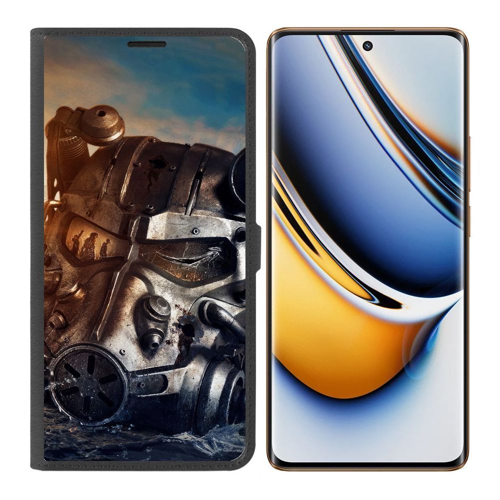 

Чехол-книжка Krutoff Eco Book для Realme 11 Pro+ Фоллаут (Fallout) - Шлем Т-60 (черный)