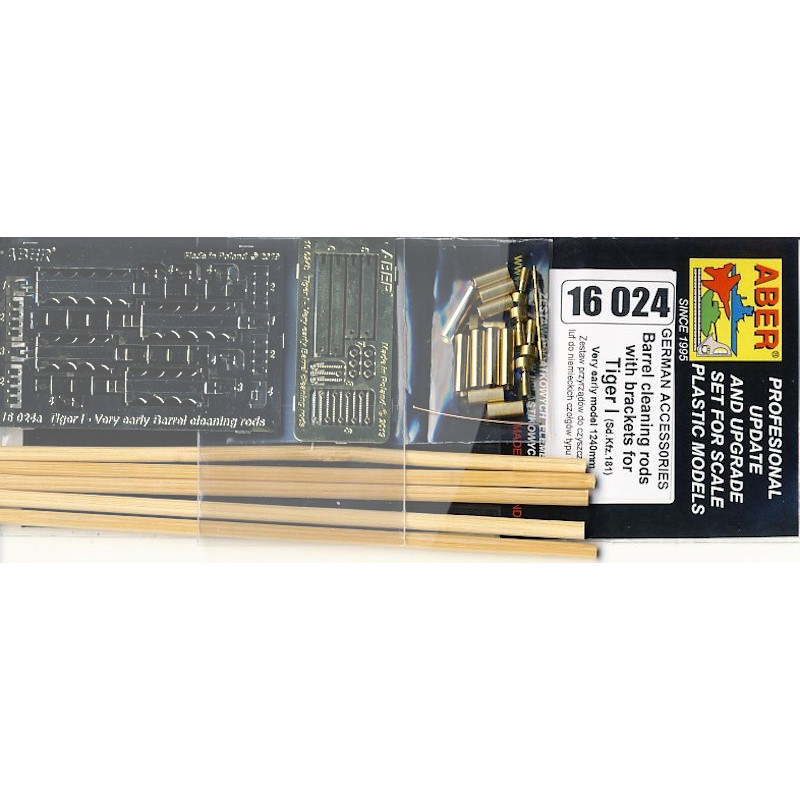 

16024 Aber 1/16 Фототравление для Barrel cleaning rods with brackets for Tiger I –very ear, Однотонный, 16024