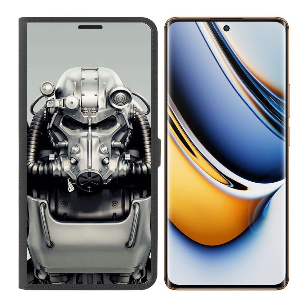 

Чехол-книжка Krutoff Eco Book для Realme 11 Pro+ Фоллаут (Fallout) - Братство стали, Черный