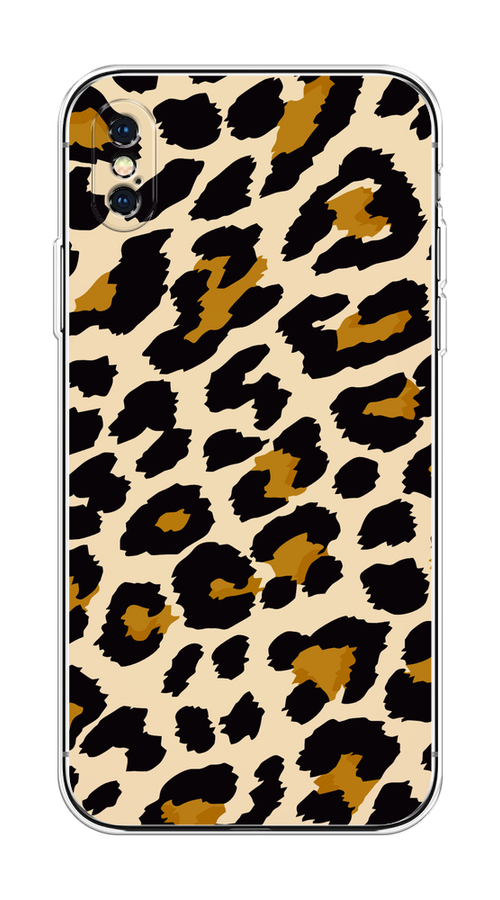 

Чехол на Apple iPhone XS Max "Леопардовый узор мелкий", Коричневый;черный;бежевый, 11950-1