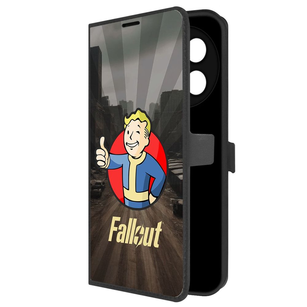 

Чехол-книжка Krutoff Eco Book для ITEL S24 Фоллаут (Fallout) - Волт-бой (черный)