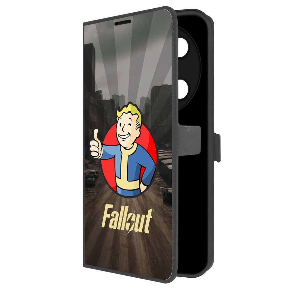 

Чехол-книжка Krutoff Eco Book для ITEL RS4 Фоллаут (Fallout) - Волт-бой (черный)