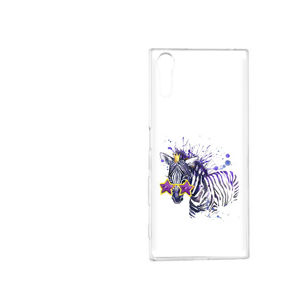 

Чехол MyPads Tocco для Sony Xperia XZ акварельная зебра, Прозрачный, Tocco