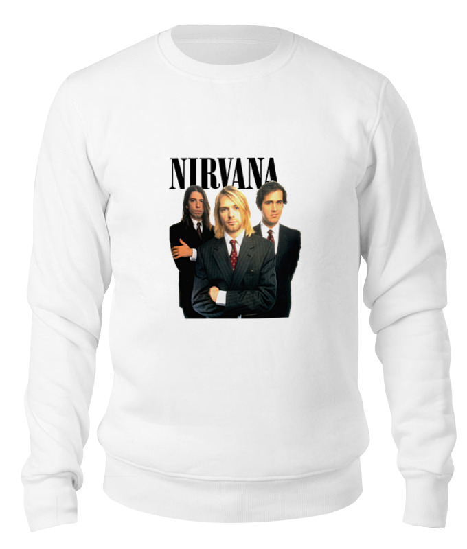 

Свитшот унисекс Printio Nirvana белый XL, Nirvana