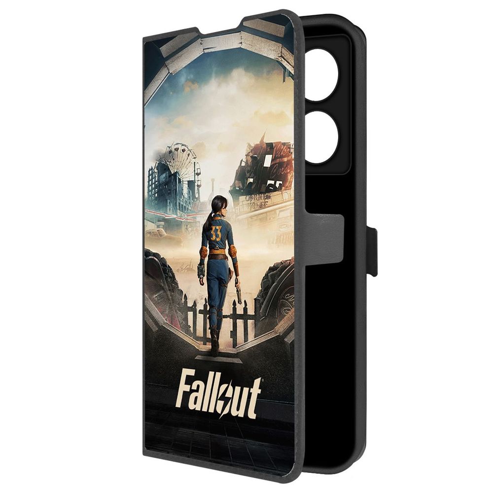 

Чехол-книжка Krutoff Eco Book для INFINIX Note 40 Pro 5G Фоллаут (Fallout) - Убежище 33, Черный