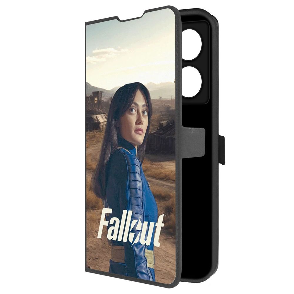

Чехол-книжка Krutoff Eco Book для INFINIX Note 40 Pro Фоллаут (Fallout) - Люси в пустошах, Черный