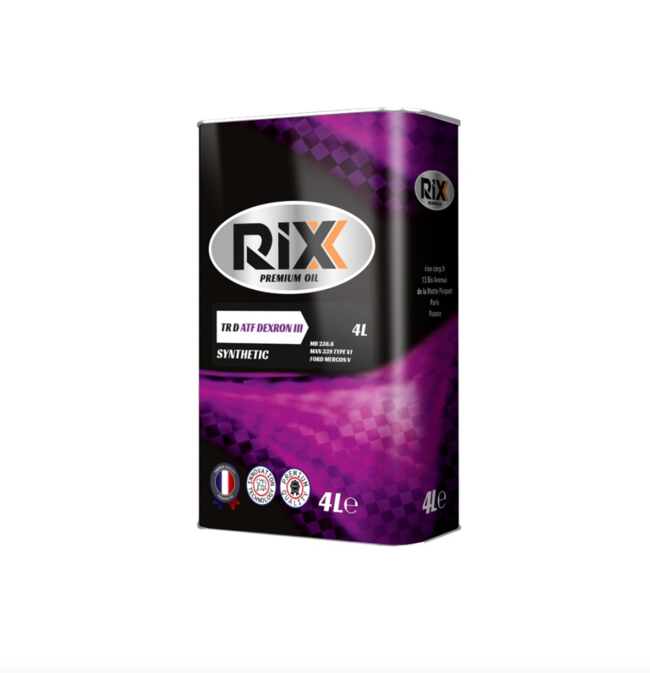 RIXX RX0002ATX Трансмиссионное масло RIXX TR D ATF DEXRON-III 4 л