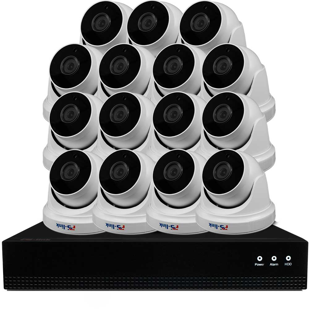 

Комплект видеонаблюдения IP 8Мп Ps-Link KIT-A815IP-POE 15 камер, Белый