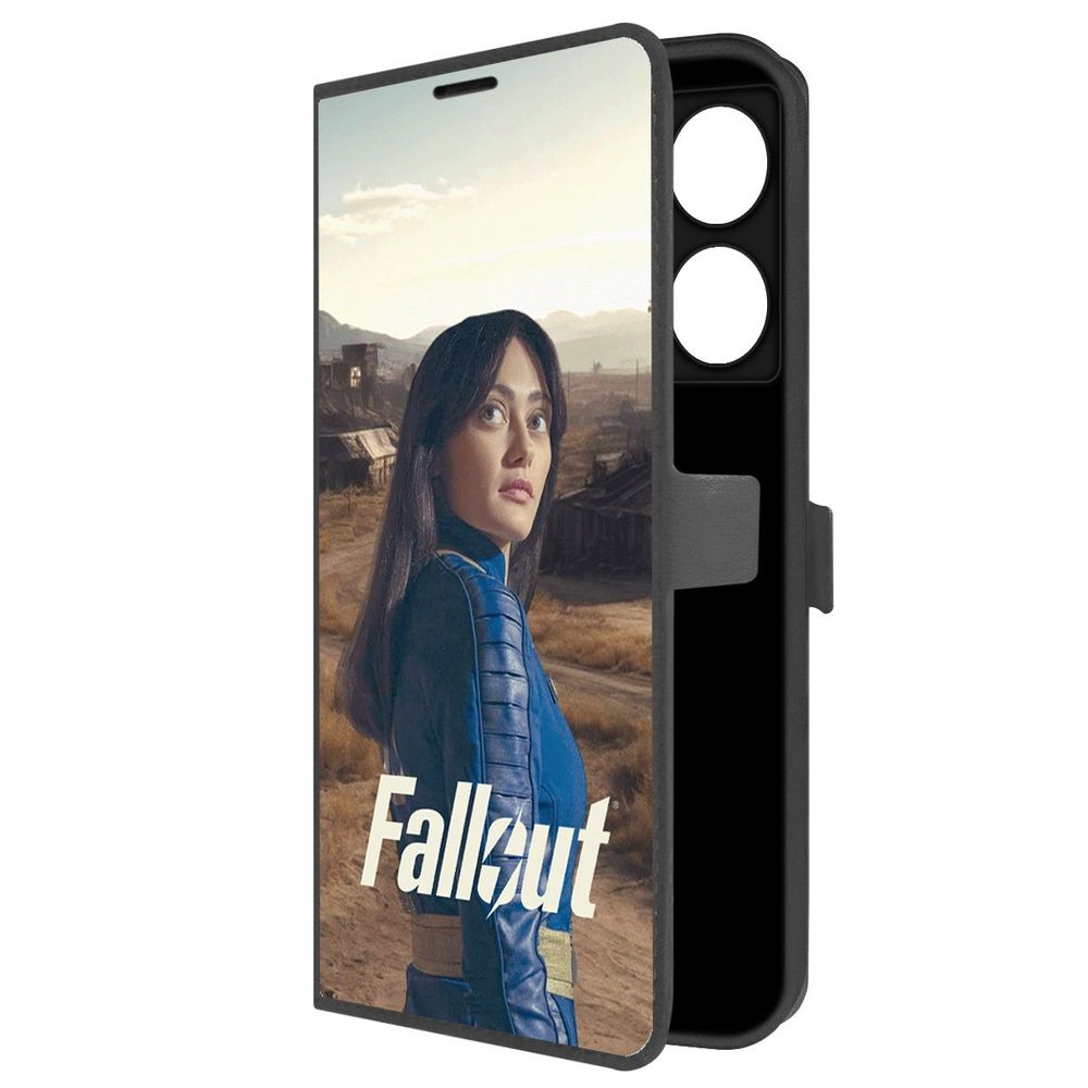 

Чехол-книжка Krutoff Eco Book для INFINIX Note 40 Фоллаут (Fallout) - Люси в пустошах, Черный