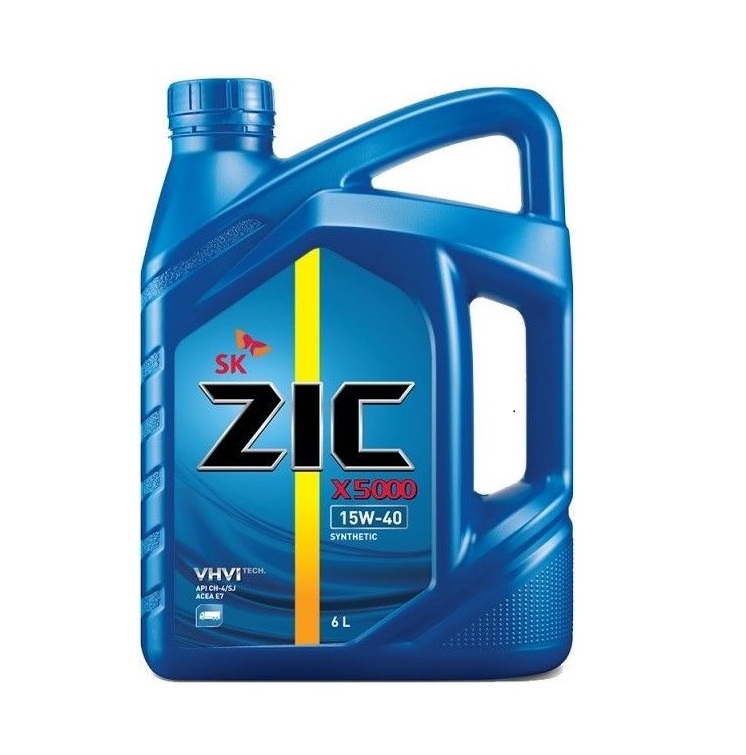 фото Zic x5000 15w-40 моторное масло полусинтетическое 15w40 6 л.