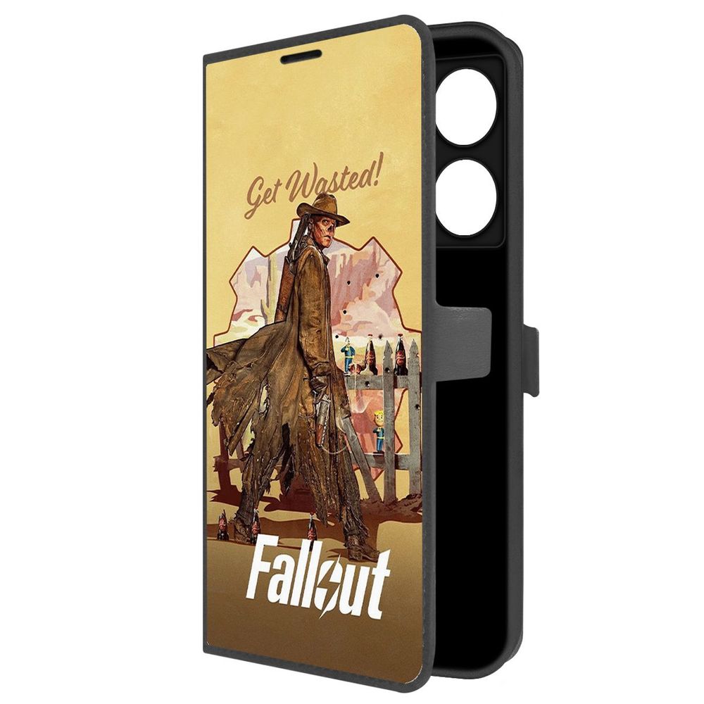 

Чехол-книжка Krutoff Eco Book для INFINIX Note 40 Фоллаут (Fallout) - Давай напьемся!, Черный
