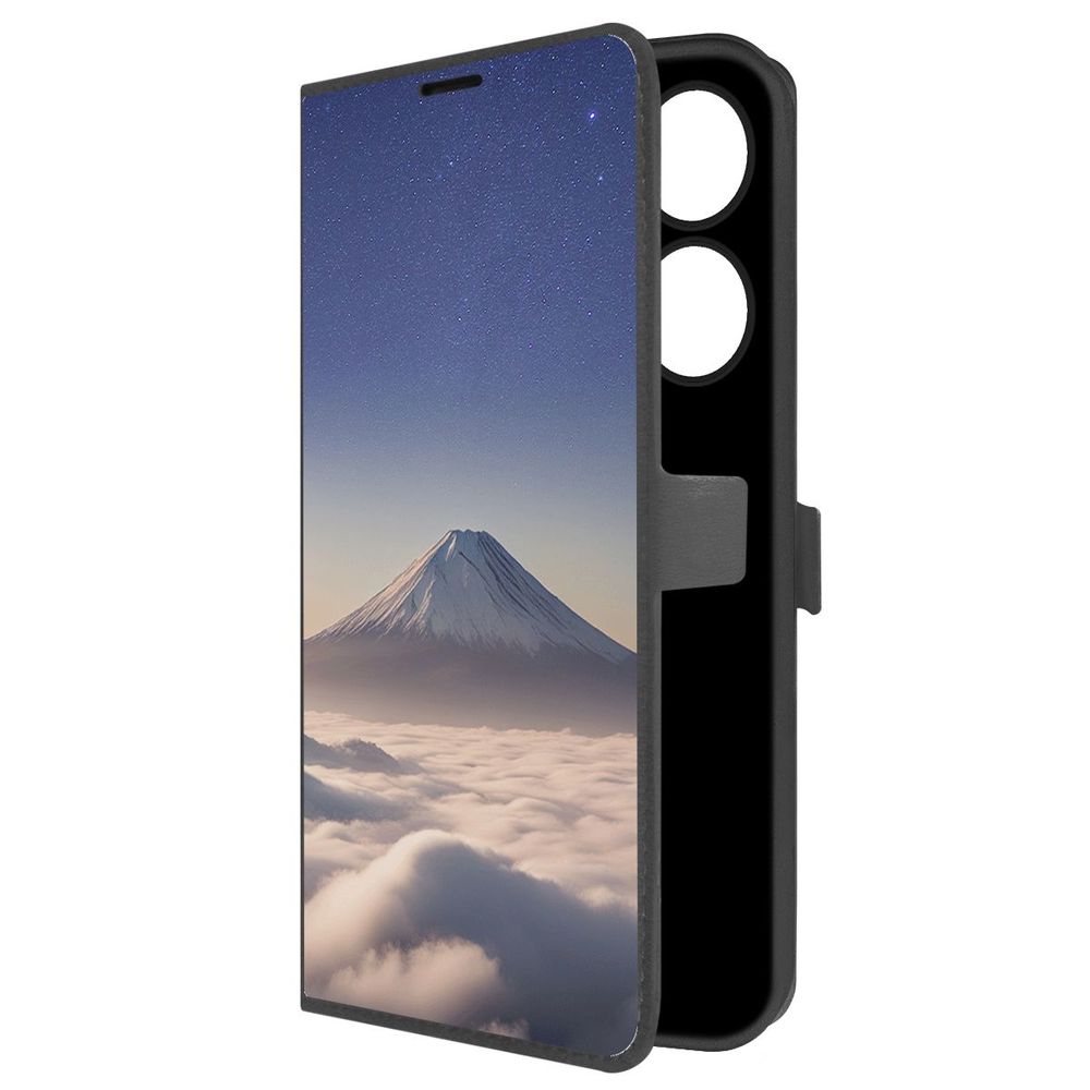

Чехол-книжка Krutoff Eco Book для Xiaomi Redmi Note 13 Pro 4G Япония, Фудзияма (черный)