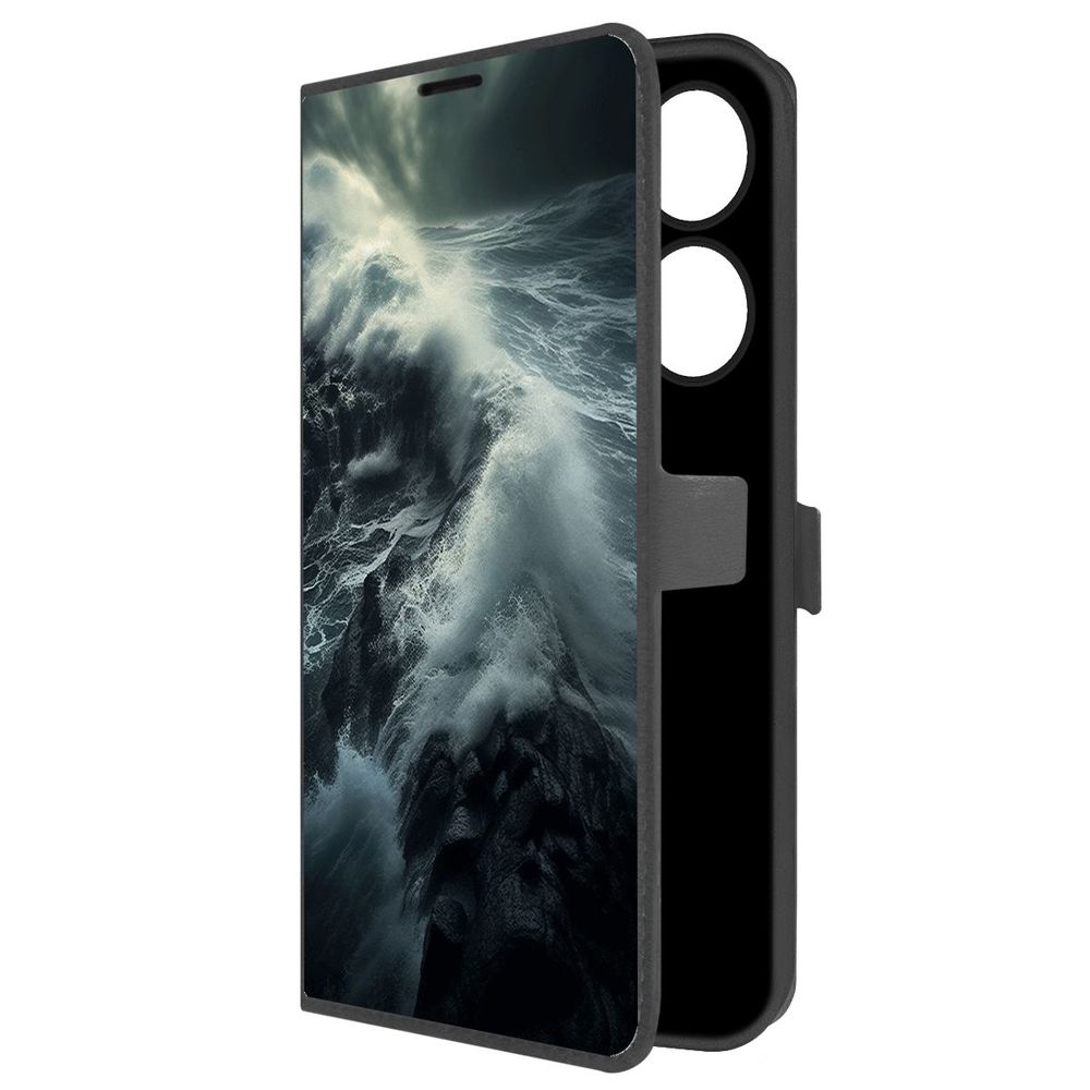

Чехол-книжка Krutoff Eco Book для Xiaomi Redmi Note 13 Pro 4G Шторм (черный)