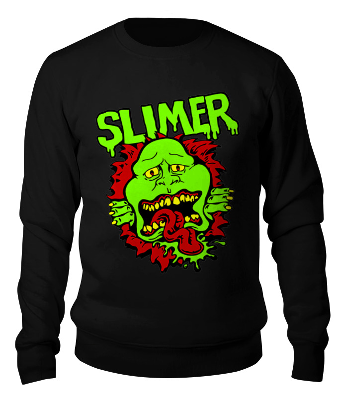 

Свитшот унисекс Printio Лизун (slimer) черный S, Лизун (slimer)