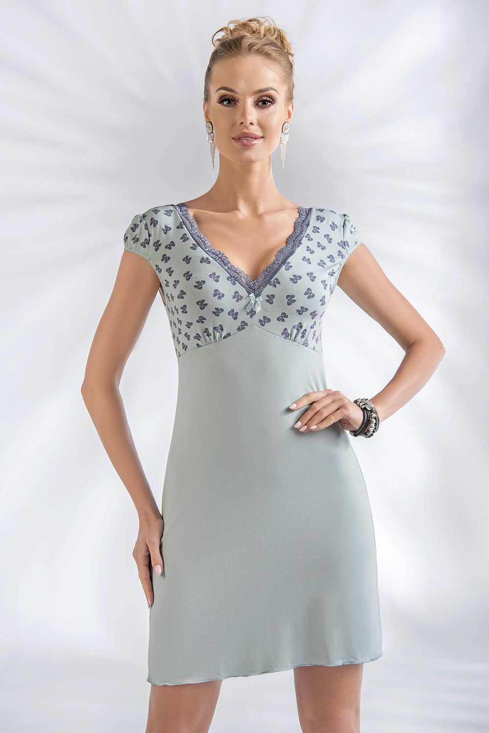 

Ночная сорочка женская Donna Tina бирюзовая S, Tina