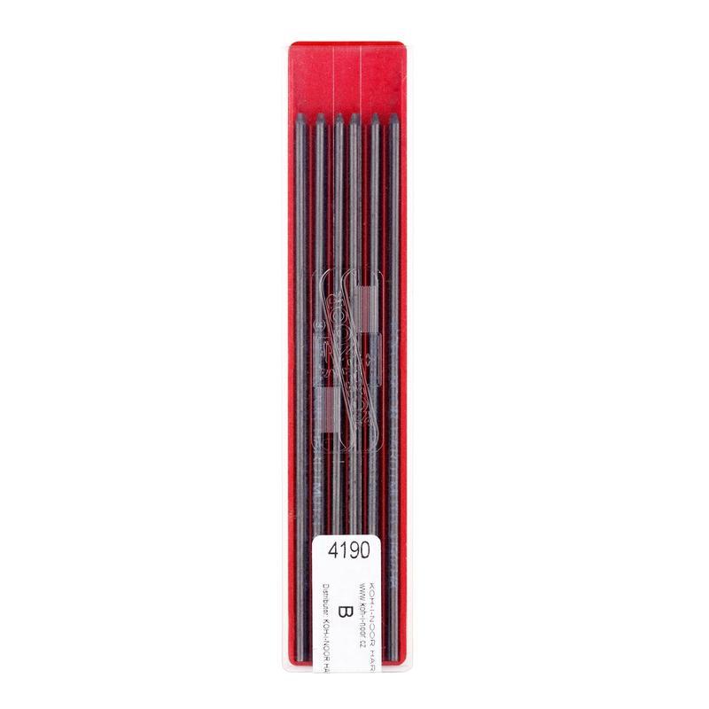 Сменные стержни для цанговых карандашей Koh-I-Noor 4190 В, 2мм 12шт, 12 уп