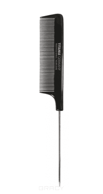 Купить Расческа Titania хвостик металлическая 21.5 см черная, 1806/2