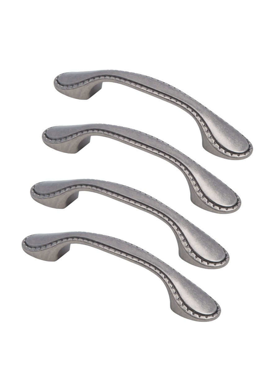 

Комплект из 4 шт ручка-скоба 96 мм RS-086-96 BAZ чернёный старинный цинк, Черный, RK-086