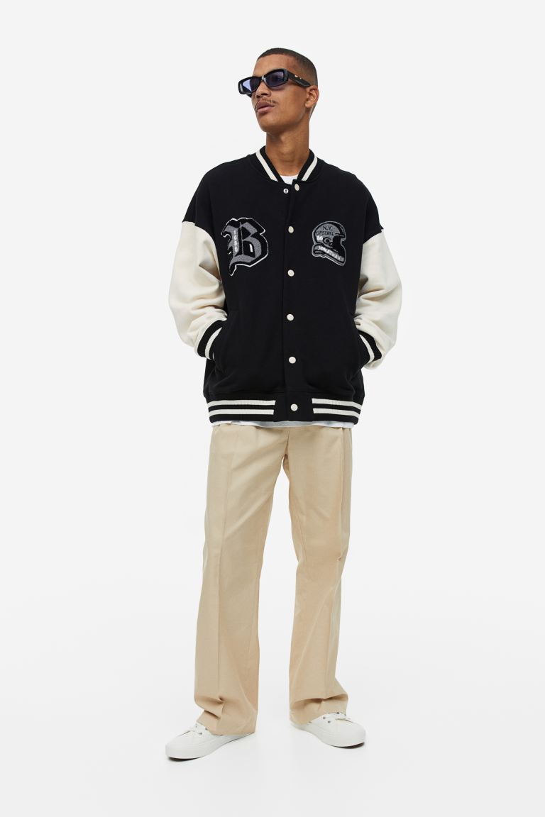 

Бомбер мужской H&M 1171909001 черный L (доставка из-за рубежа), 1171909001