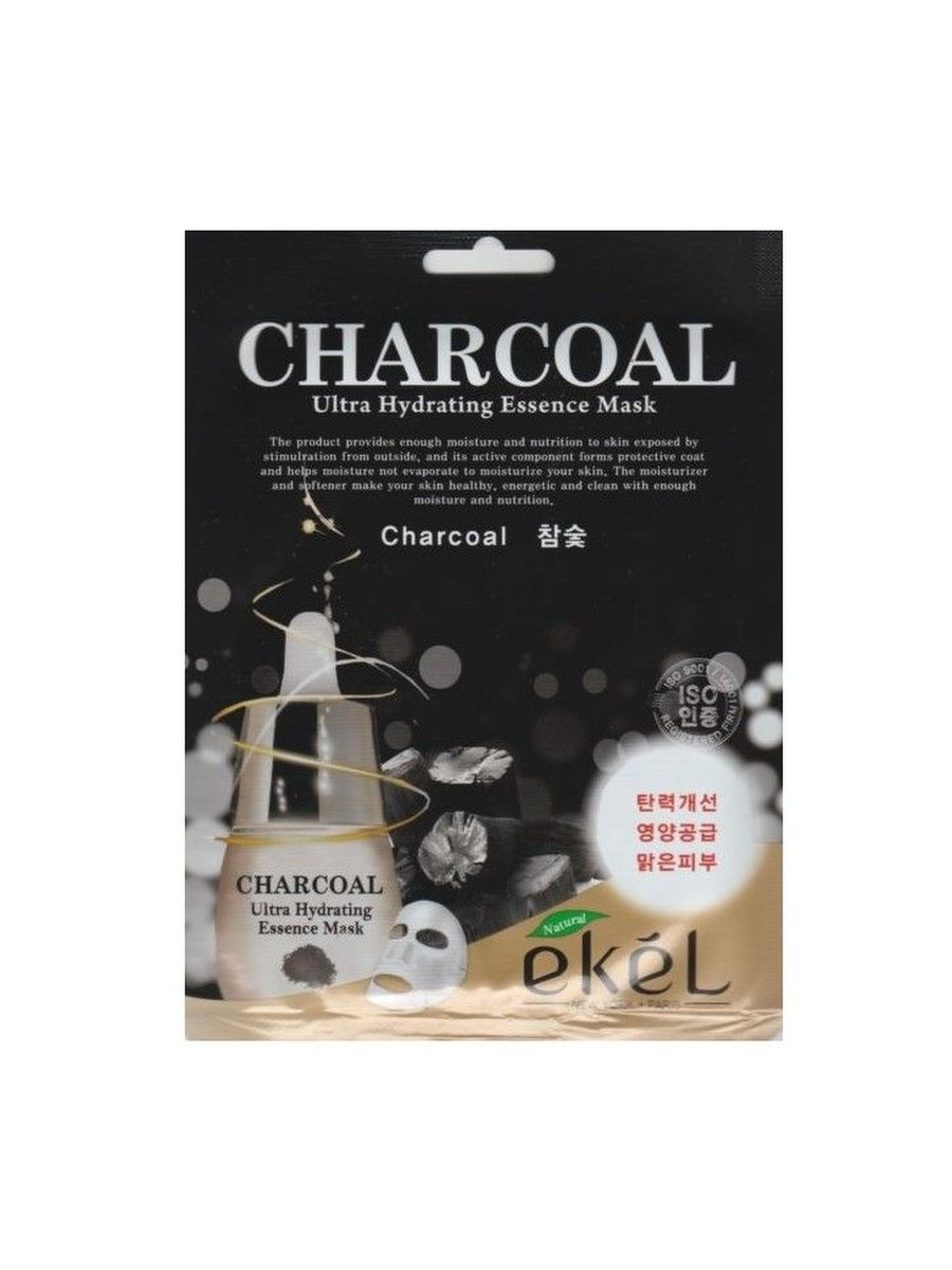 Маска для лица Ekel Charcoal с древесным углем, 25 г