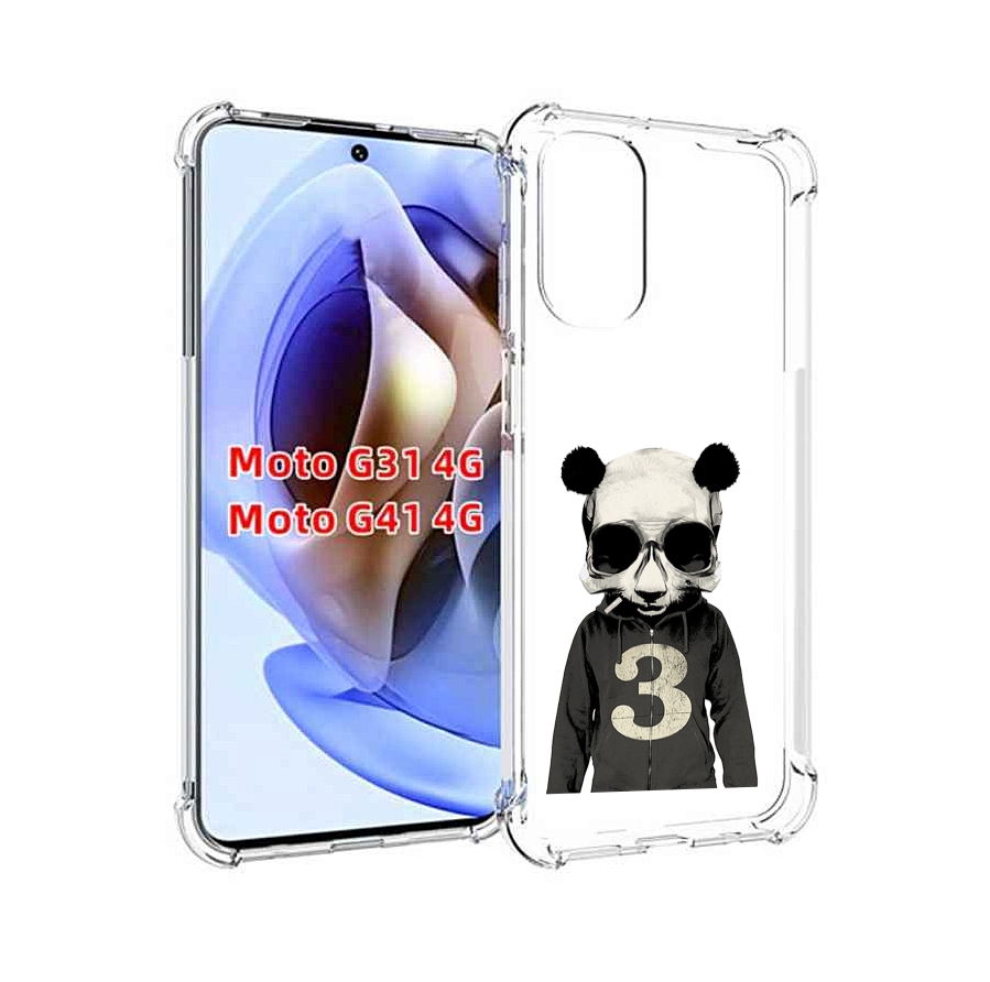 

Чехол MyPads Панда-в-костюме для Motorola Moto G31 4G / G41 4G, Прозрачный, Tocco