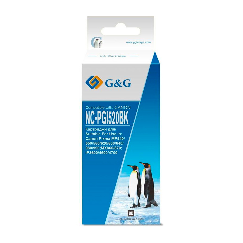 

Картридж для струйного принтера G&G (NC-PGI520BK) черный, совместимый