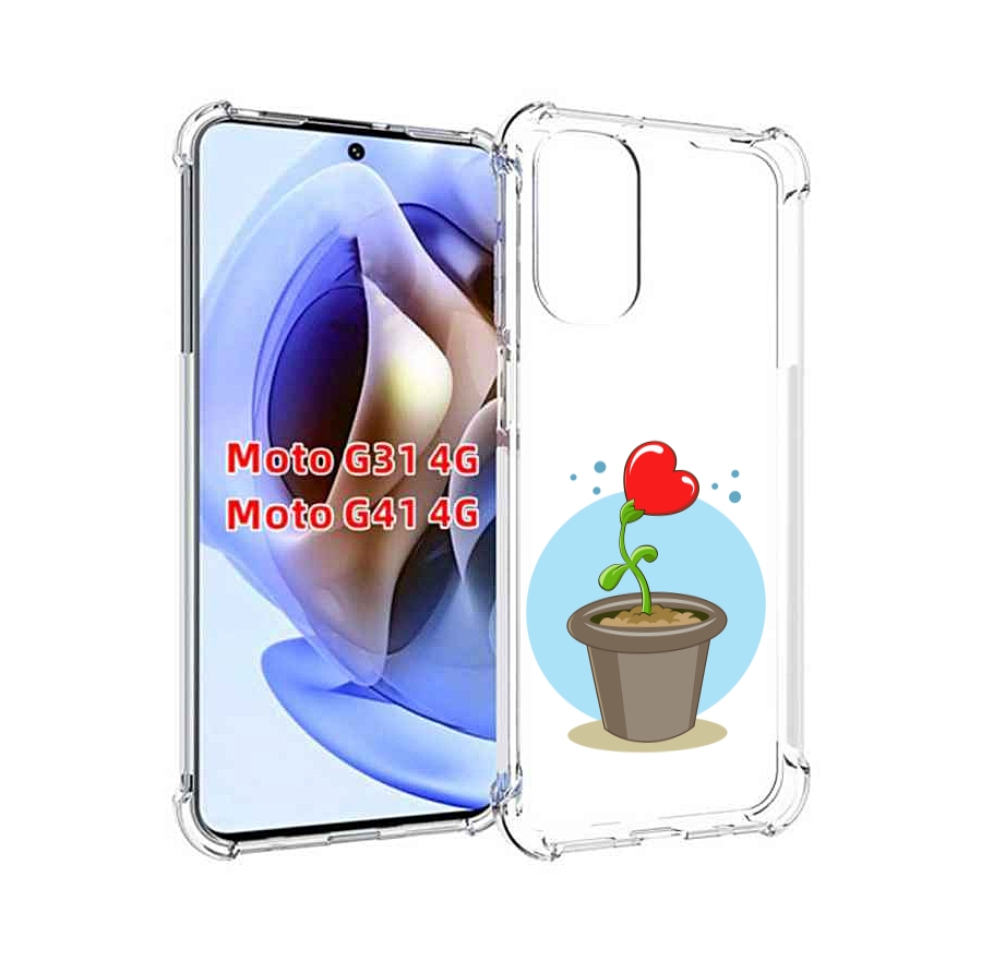 

Чехол MyPads Растение любви 14 февраля для Motorola Moto G31 4G / G41 4G, Прозрачный, Tocco