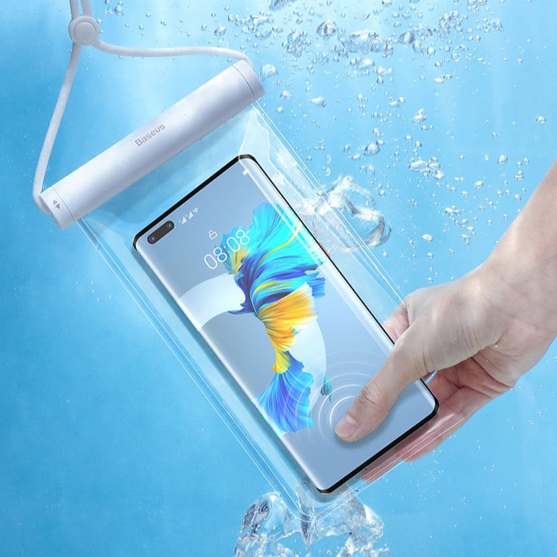 

Чехол Baseus AquaGlide Waterproof Phone Pouch Moon White (для экранов до 7.2), Белый, AquaGlide Waterproof Phone Pouch with Cylindrical Slide Lock