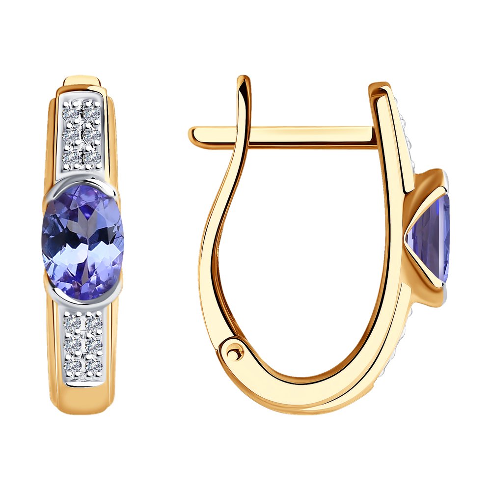 

Серьги из красного золота SOKOLOV Diamonds 6024200, бриллиант/танзанит, 6024200