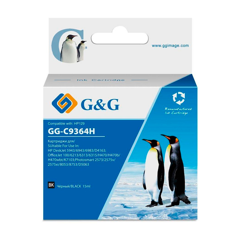 

Картридж для струйного принтера G&G (GG-C9364H) черный, совместимый