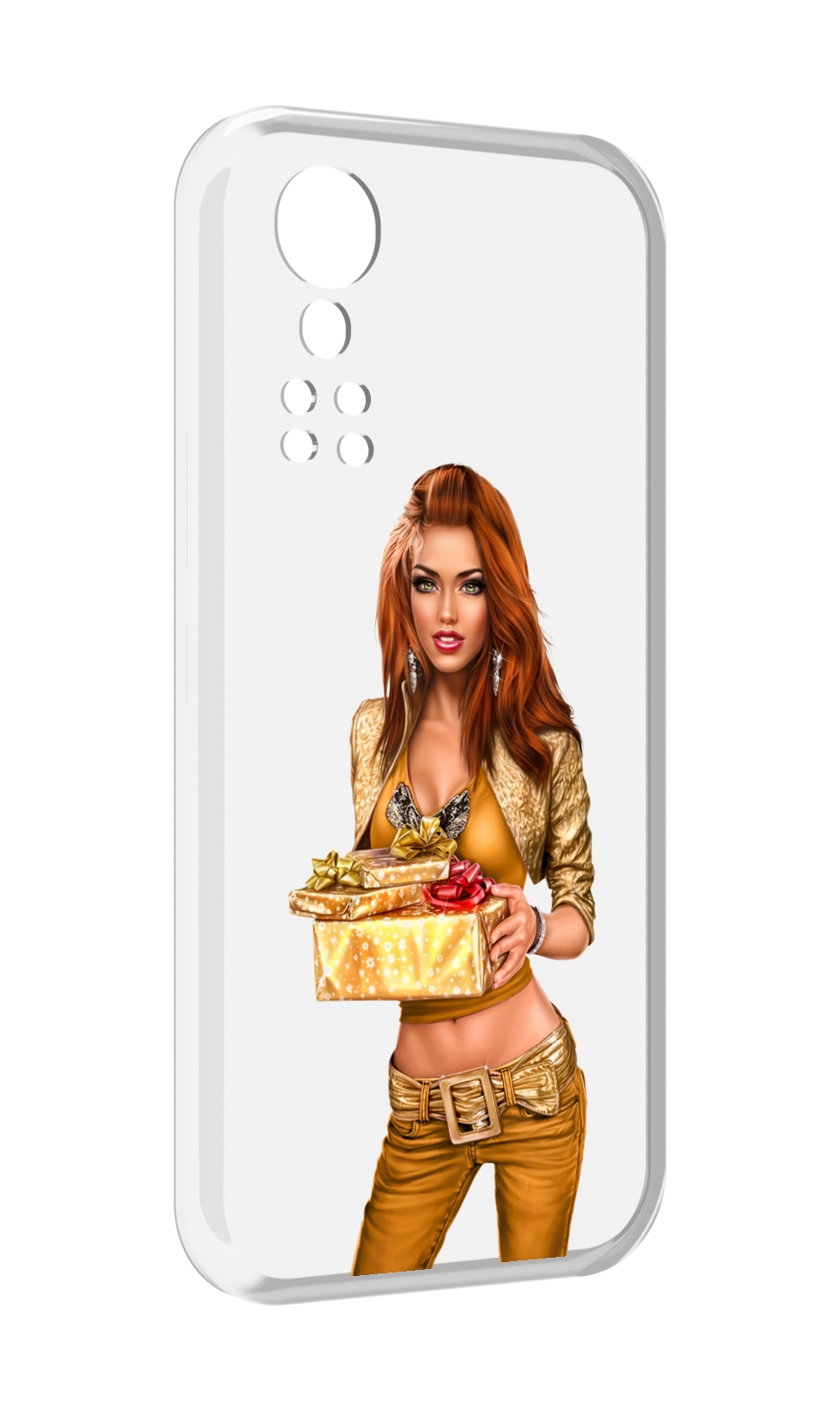 Чехол MyPads золотая-девочка-с-подарком женский для ZTE Axon 30 5G / Axon 30S