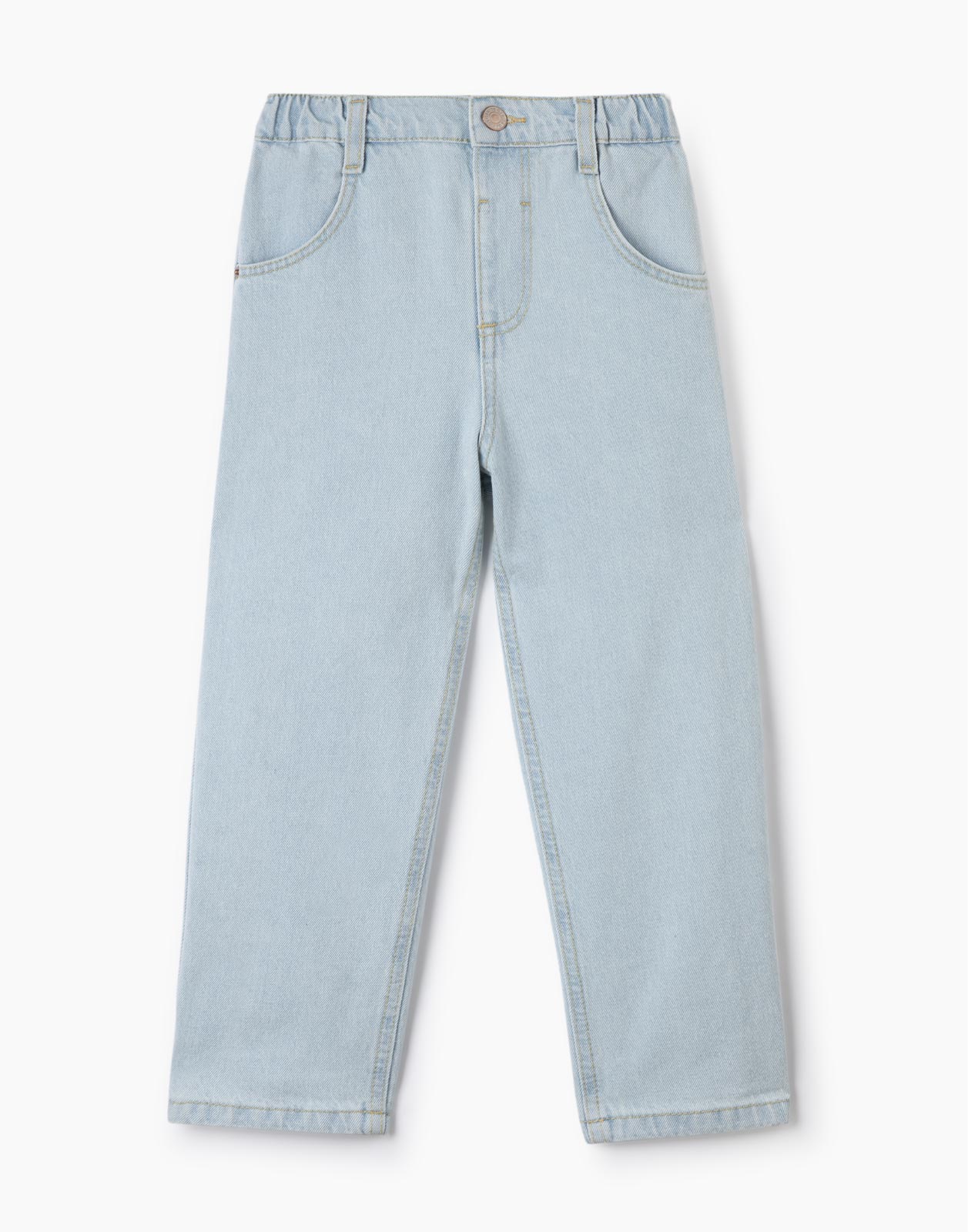 Свободные джинсы Baggy с эластичным поясом для девочки р.86
