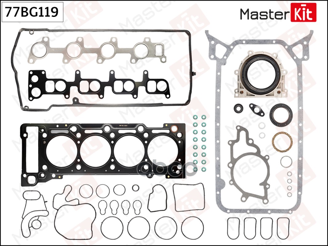 

MASTERKIT 77BG119 Полный к-кт прокладок ДВС MERCEDES 2.2CDI 98- OM611.960/961/962 77BG119