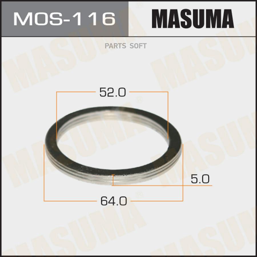 MOS-116_кольцо уплотнительное глушителя! 52х64 Isuzu
