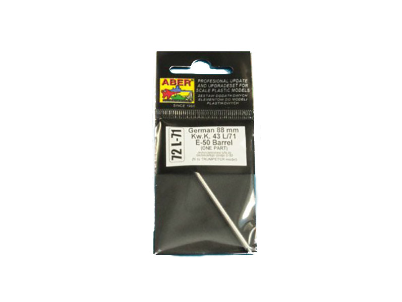 

72 L-71 Aber 1/72 Germ.88 mm Kw.K. 43 L/71 E-50 Barrel one part, 72 L-71