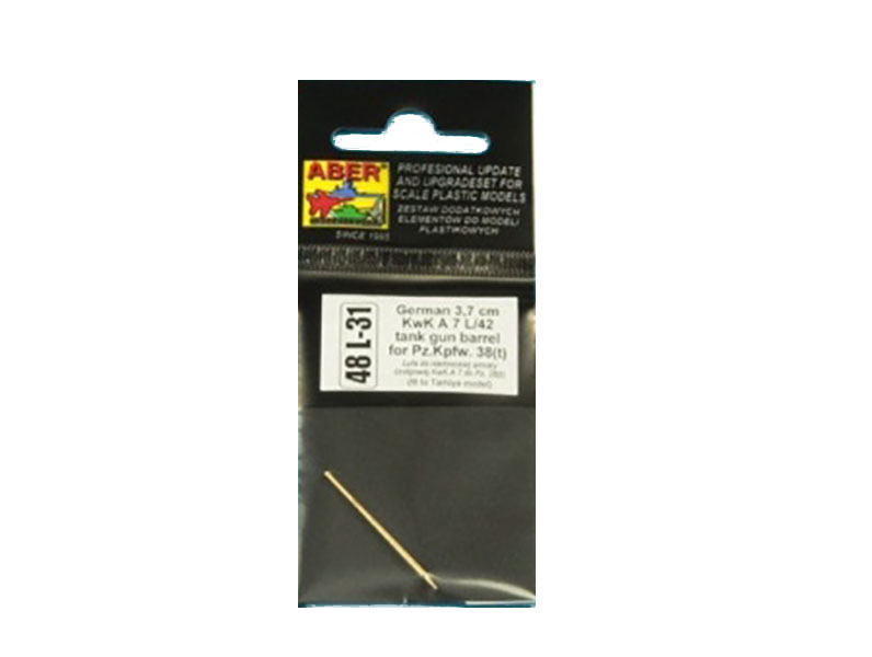 

48 L-31 Aber 1/48 German 3,7 cm KwK A 7 L/42 tank gun barrel for Pz.Kpfw. 38t, 48 L-31
