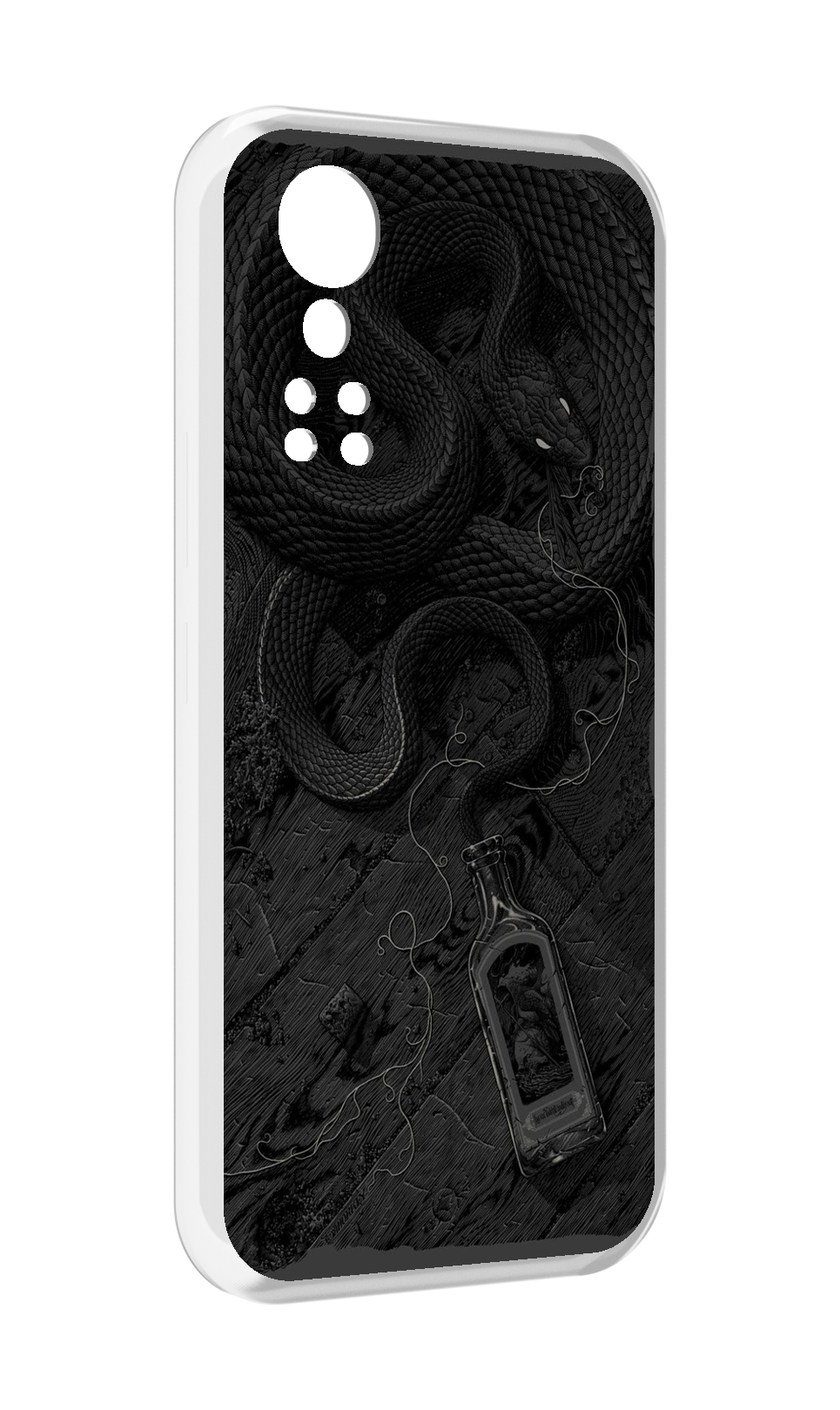 

Чехол MyPads змея с бутылкой для ZTE Axon 30 5G / Axon 30S, Прозрачный, Tocco