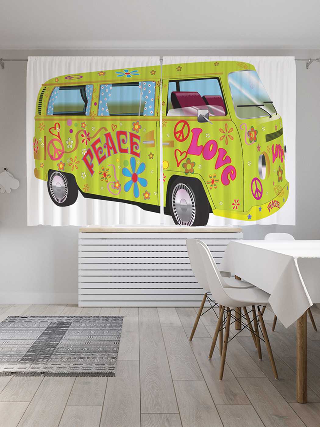 

Классические шторы JoyArty "Машина мира", серия Oxford DeLux, 2 полотна 145x180 см, Машина мира