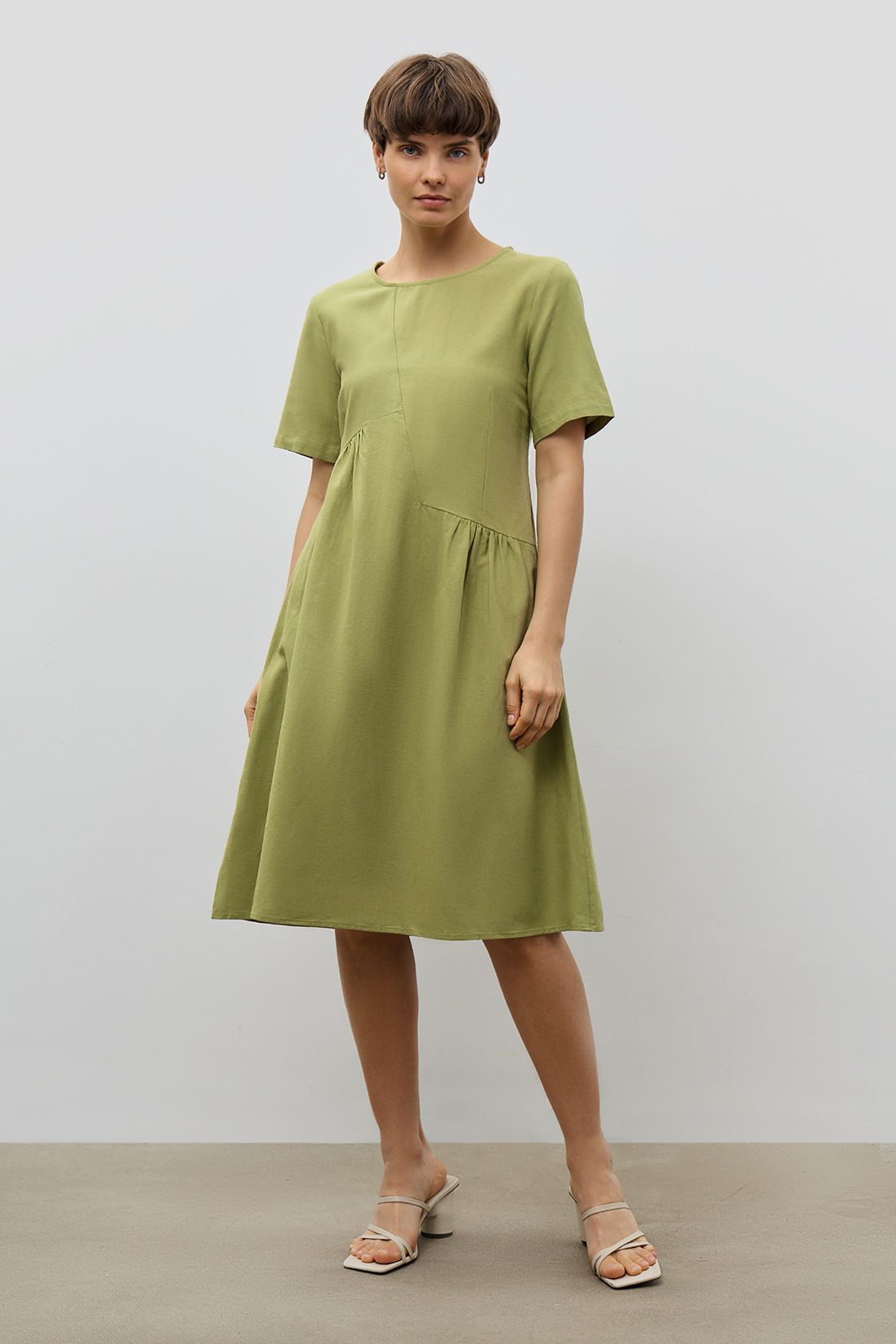 Платье женское Baon B4523080 зеленое M