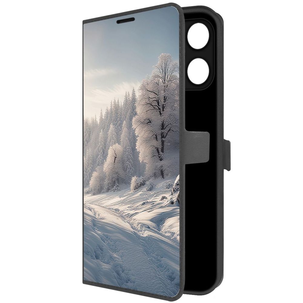 

Чехол-книжка Krutoff Eco Book для Xiaomi Poco M6 Pro 5G Снег (черный)