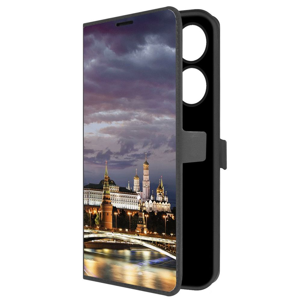 

Чехол-книжка Krutoff Eco Book для Xiaomi Redmi Note 13 Pro 4G Россия, Московский Кремль, Черный