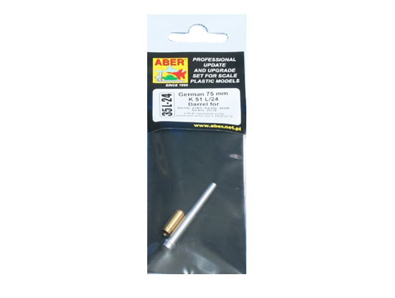 

35 L-24 Aber 1/35 German 75mm K-51 L/24 Barrel for Sd.Kfz.234/3, Sd.Kfz.251/9, 35 L-24